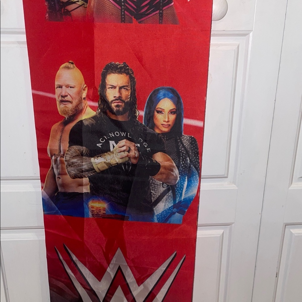 WWE Vibrant Red and Black Happy Birthday Banner - Picture 5 of 6